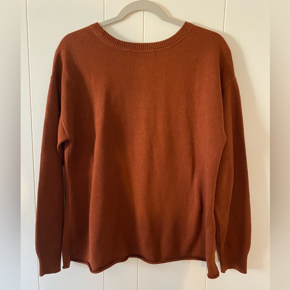 Peruvian Connection Burnt Orange Long Sleeve Shirt Or Pullover Size Small - Picture 2 of 4